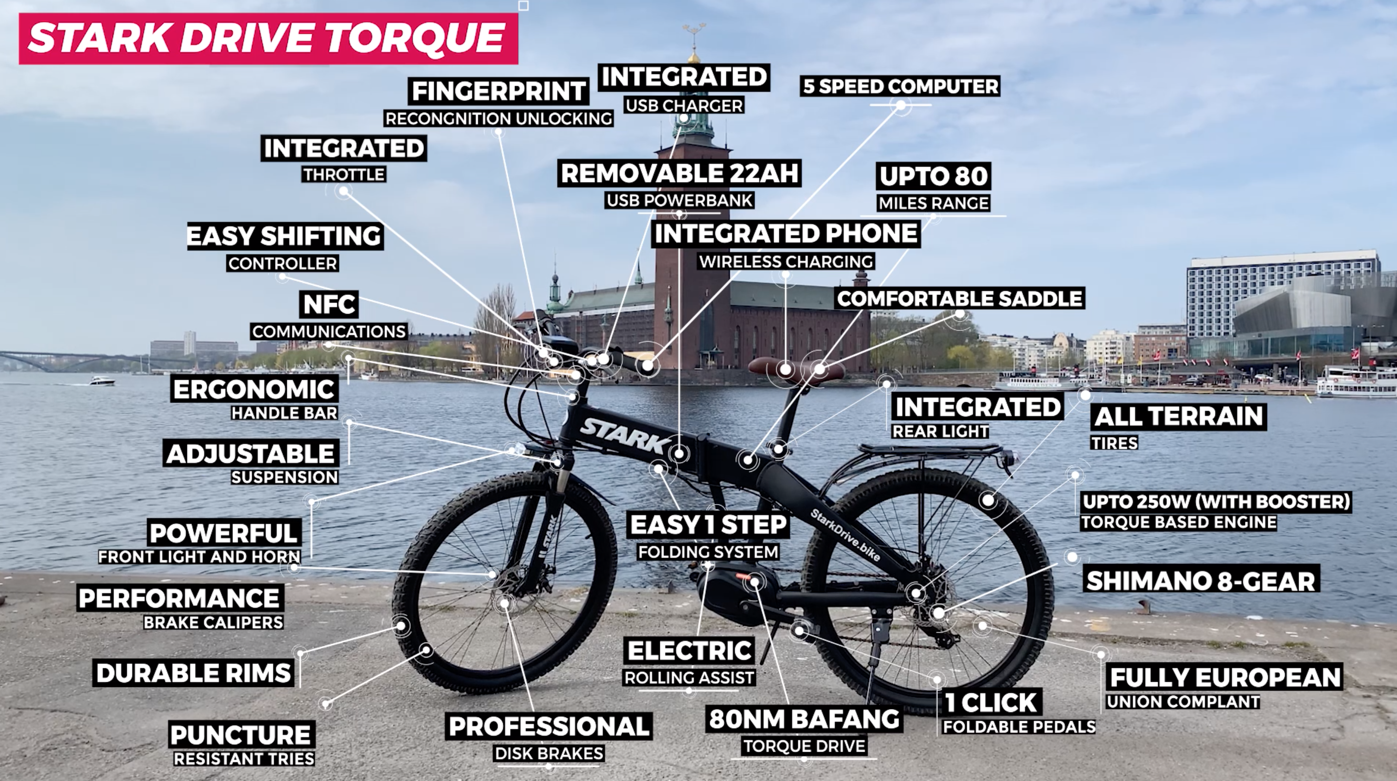 自転車本体 Stark Drive Ultra 1000w Fat Tire E-BIke Master Plan